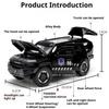 1:24 Rezvani Vengeance Explosion Proof Car Alloy Diecast Model Toys Front Wheel Steering Sound Light Pull Back Vehice Collection