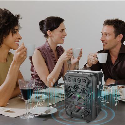 Wireless Portable Bluetooth Stereo Surround Speaker,RGB Light Support USB Card Microphone Outdoors Speaker
