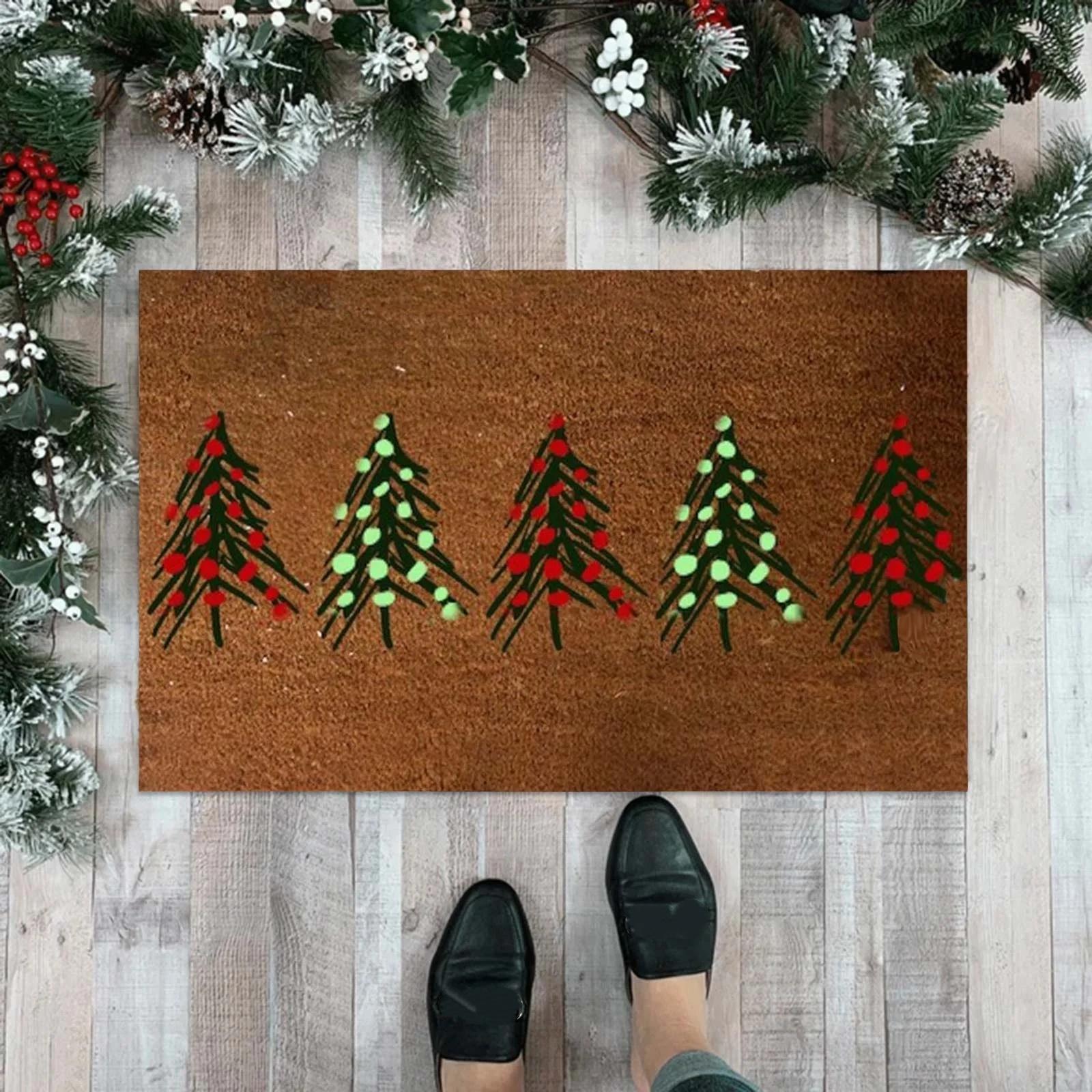 

Fall Door Mat,Welcome Doormats Natural Coir Mats Non Front Door Rugs For Thanksgiving Decorative Entrance Porch Outdoors One Size