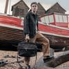 Bleudechauffe Zepho Solo Briefcase Waxed Canvas - Noir Black