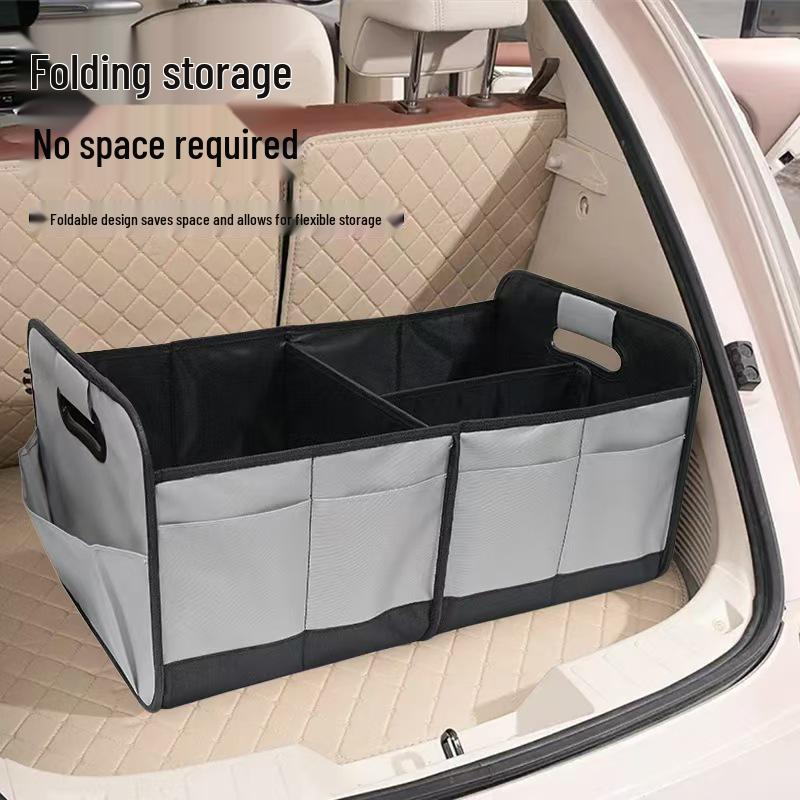 

Foldable Car Trunk Storage Organizer Box 60x37x31 cm серый
