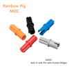 Rainbow Pig MOC Particle 43093 High-Tech Axle Pin 1L with Friction Ridges Lengthwise Compatible Brick DIY Building Block Toys