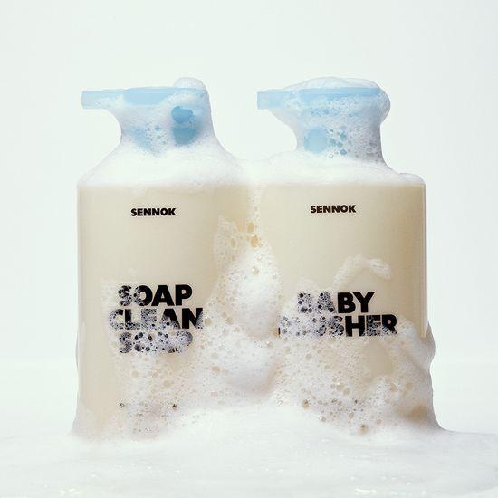 SENNOK Shiny Everyday Shampoo 300ml (2 Types) (Soap Clean Soap/Baby Blusher)
