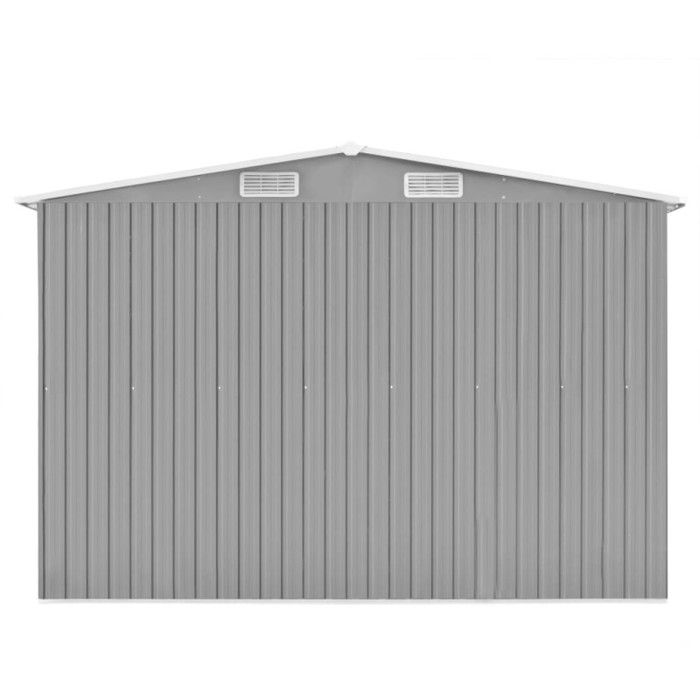 VidaXL Abri de jardin 257x298x178 cm Métal Gris 143341