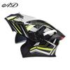 Unisex Flip-up Motorcycle Helmet with Taillight for All-Season Riding