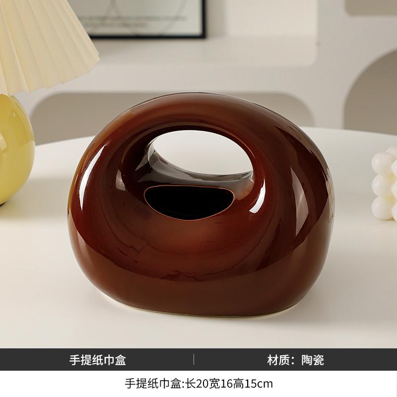 

Простая ручная коробка для салфеток Креативный обеденный стол Керамическая коробка для салфеток Украшение кухни Диспенсер для влажных салфеток Подставка для салфеток