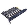 USB3.2 GEN1 5Gbps Adapter Card 7-port Expansion Card RENESAS Control D720201+720210 5Gbps PCIE X1