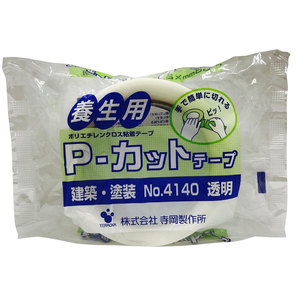 Teraoka Seisakusho TERAOKA 4140 Construction and Paint Protection 50mm X 25m NO. P-Cut Tape, Tape, Transparent,