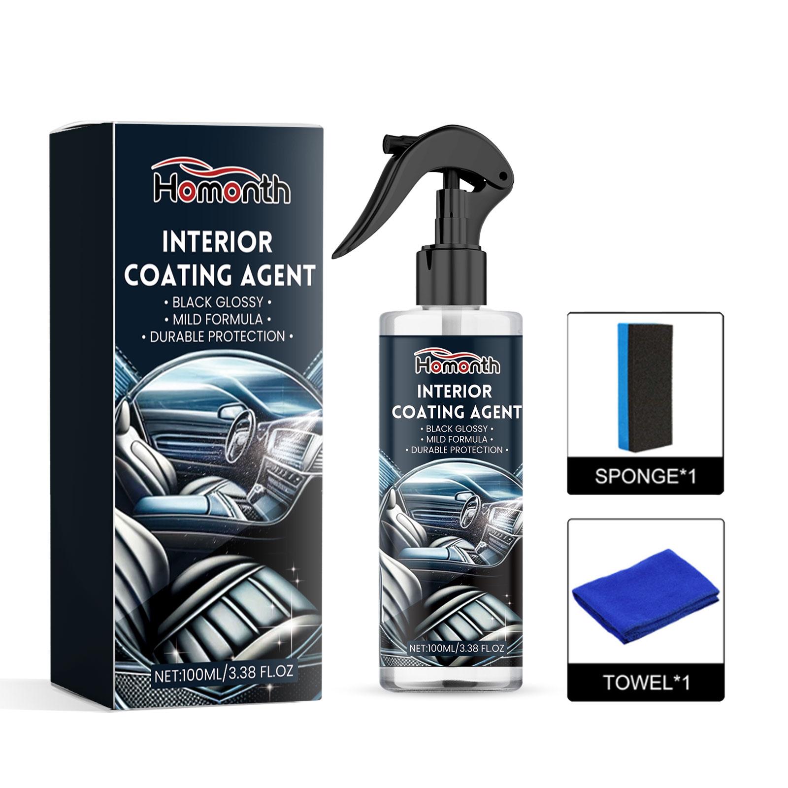 Homonth multi-purpose car interior cleaning and maintenance agent dashboard leather seat daily car interior surface care products 1set