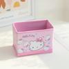 Hello Kitty Kuromi Cinnamoroll My Melody Pattern Foldable Desktop Storage Box For Makeup And Office Supplies
