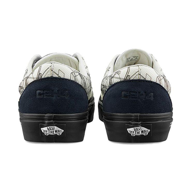 Vans C2H4 X  Era Canvas Suede Graffiti Vintage Casual Low-Top Skate Shoes Unisex Sneaker White VN0A5EFN2YC(S-BOX)