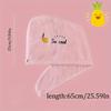 1pc Women'S Super Absorbent Quick-Dry Hair Towel Cap with Cute Cartoon Embroidery Design - Lightweight, Fabric Coral Fleece Perfect for Bathing