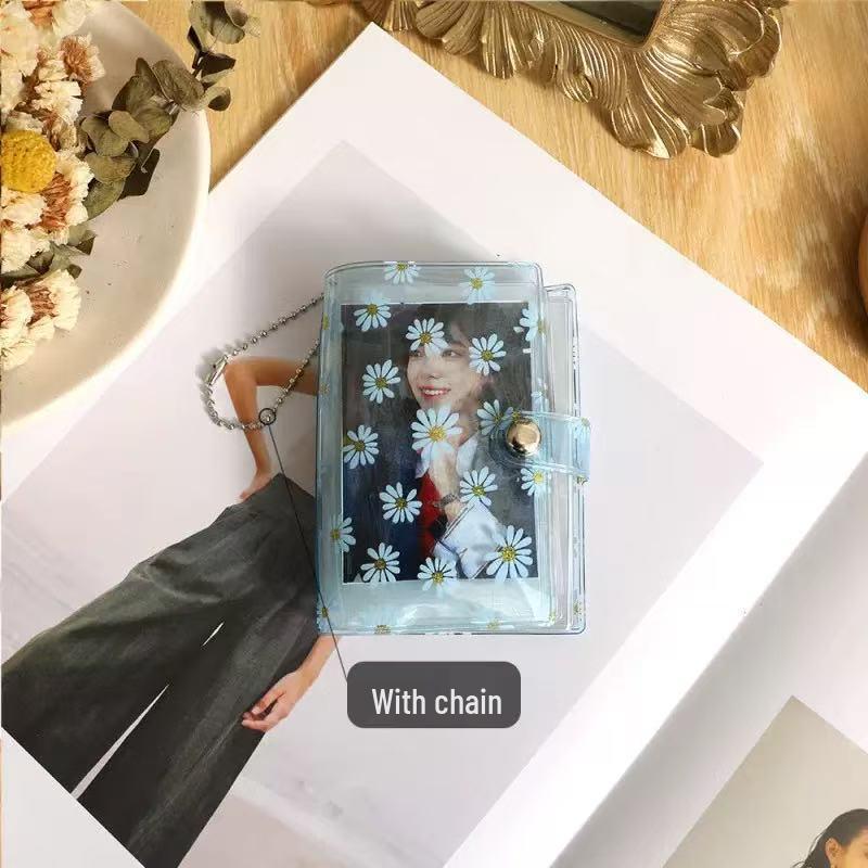 

Daisy Mini Photo Album Keychain: 3-Inch Pocket ID Photo Holder