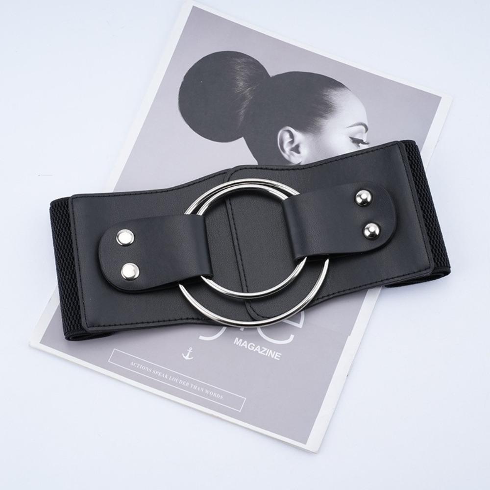 Trendy Leather Waist Cover Luxury Elastic Waist Cover High Quality Trouser Dress Belts