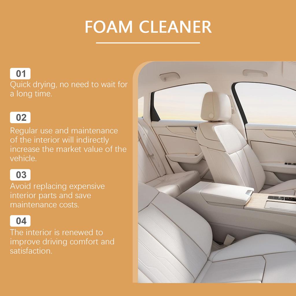 RAYHONG Car Multi-purpose Foam Cleaner Interior Care Antifouling Waterproof Maintenance Cleaner Foam