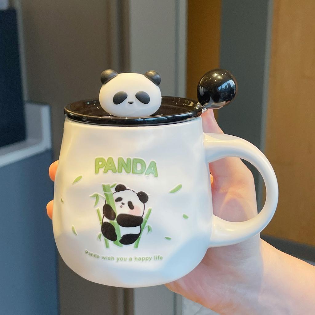 3D Panda Mug Cup for Tea Cups of Coffee Original Breakfast Cups Beer Mugs Personalized Gift Drinkware Christmas Ceramic Funny