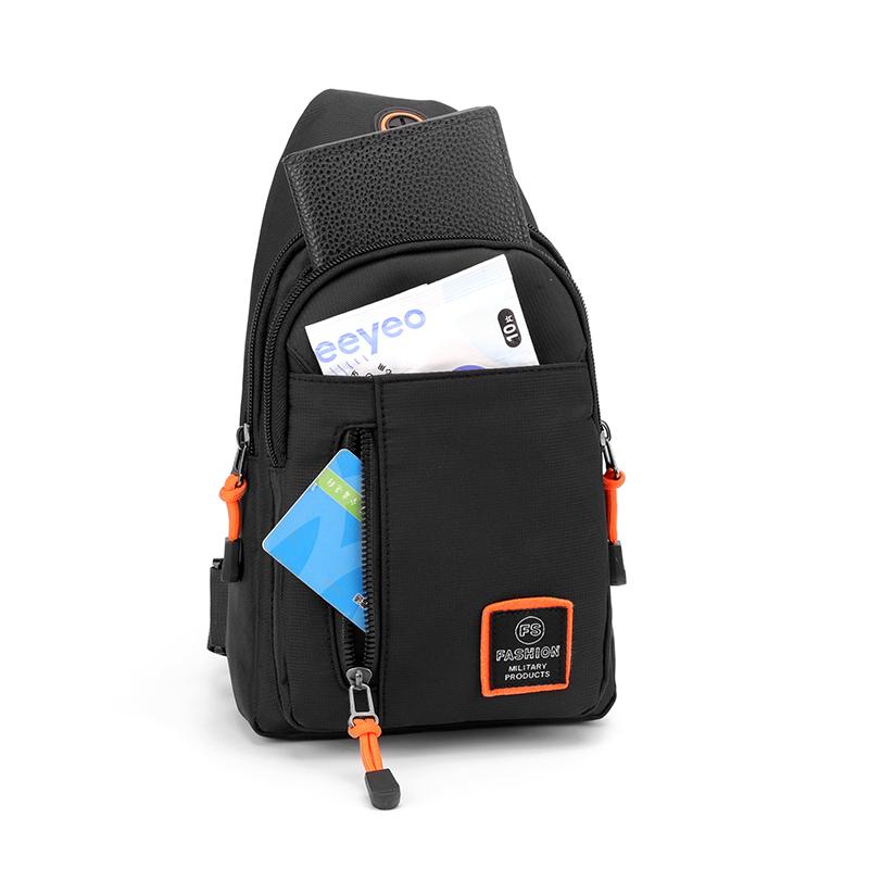 Men Fashion Chest Waist Bag Casual Outdoor Travel Nylon Sling Bag Chest Bag Phone Bag