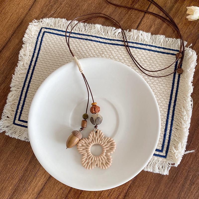 Bohemian Ceramic Necklace: Vintage Ethnic Long Sweater Chain & Zen Choker