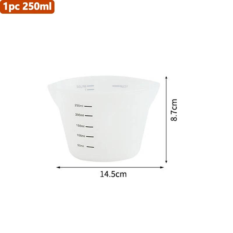 1/2/6Pcs Measuring Cup Set Silicone Measuring Cups with Scales for Milk Coffee Cake Baking Measuring Cup Epoxy Resin Tool Set