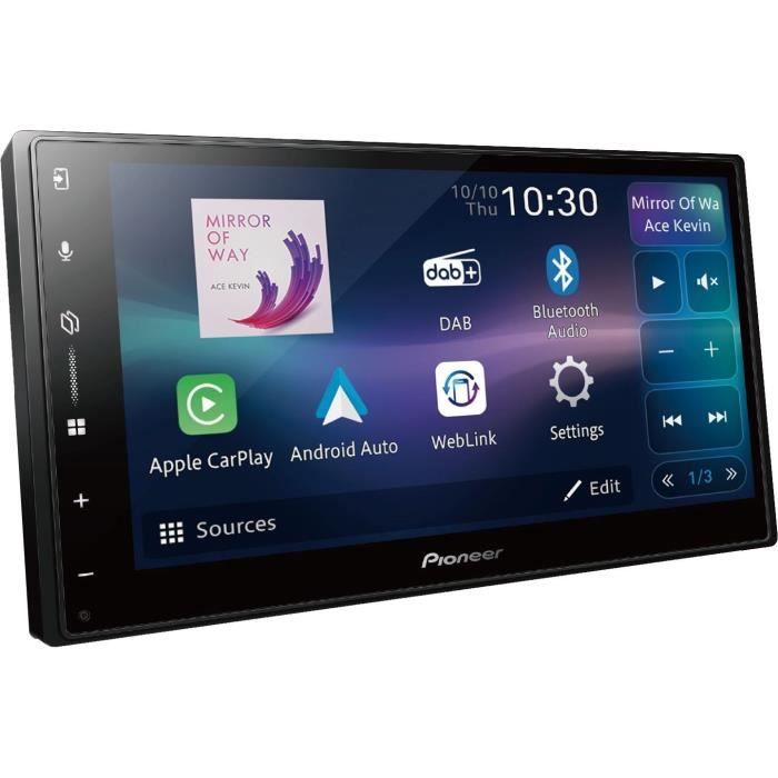 Autoradio multimédia - PIONEER - Ecran 7- 2DIN - DAB - USB - Entrée caméra de recul - Apple CarPlay® sans fil - Android Auto™