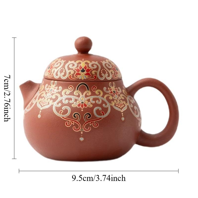 100ml Zhu Ni Wen Dan Teapot Chinese Purple Clay Enamel Teapot Household Ball Hole Filter Pot Small Capacity Kung Fu Tea Set