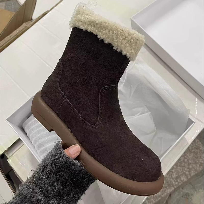 

Ботинки Boken, женские утепленные короткие ботинки из флиса, новые зимние меховые ботинки 2024 года, меховые зимние ботинки из хлопка 39 темно-коричневого