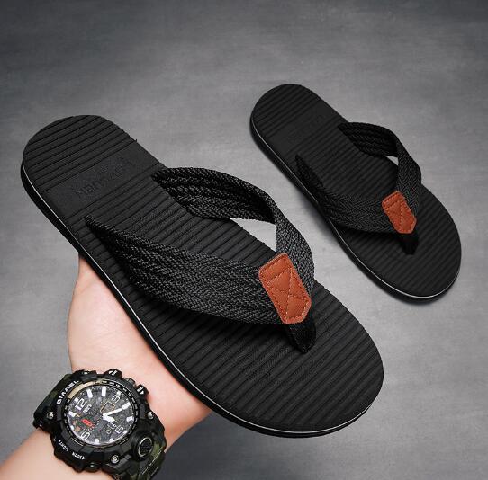 Flip-flops de plajă pentru bărbați, șlapi anti-alunecare pentru bărbați, ținută casual, tendință, papuci cu talpă groasă, pantofi sandálias para homem D594
