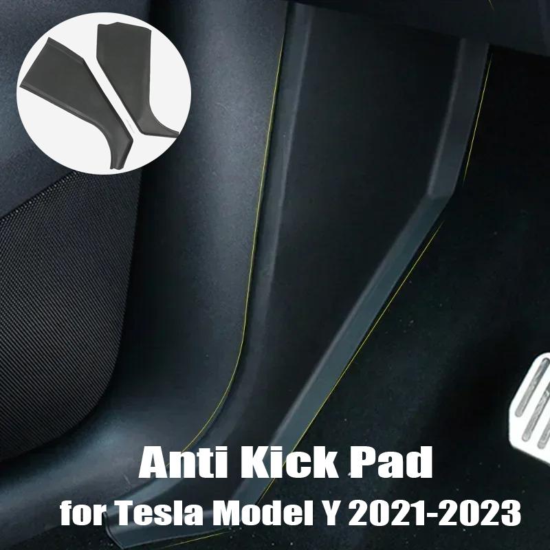 AABLU1 For Tesla Model Y 2024 HW4.0 Front Door Decor Protective Pad Rest Pedal Side Guards Anti Kick Sticker Protection Cover New MY