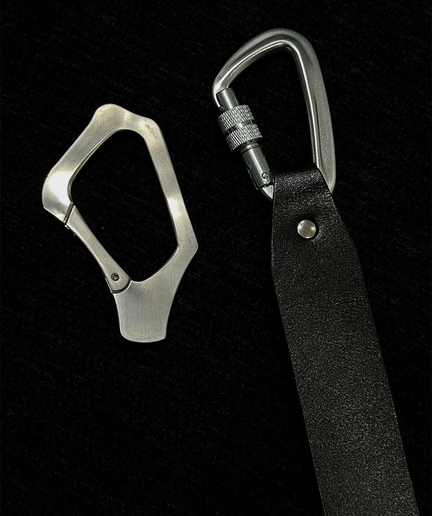 Techwear Style Detachable Irregular-shaped Metal Buckle PU Leather Belt Man Woman Multifunction Vintage Punk