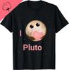 I Love Pluto Heart Cute Planet Kawaii Graphic Tee Soft Cotton Short Sleeve TShirt for Unisex