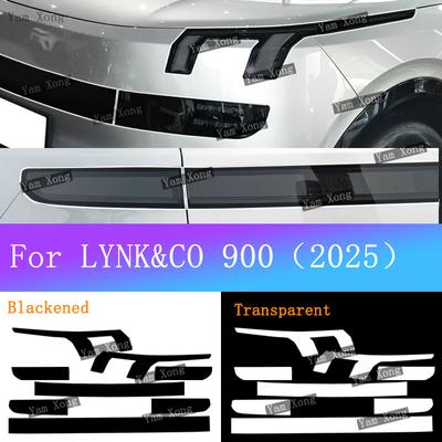 For LYNK CO LYNK&CO 900 Exterior Headlight Tail Transparent Protective Film Front Lamp Black Anti-Scratch Sticker BC Pillar Film