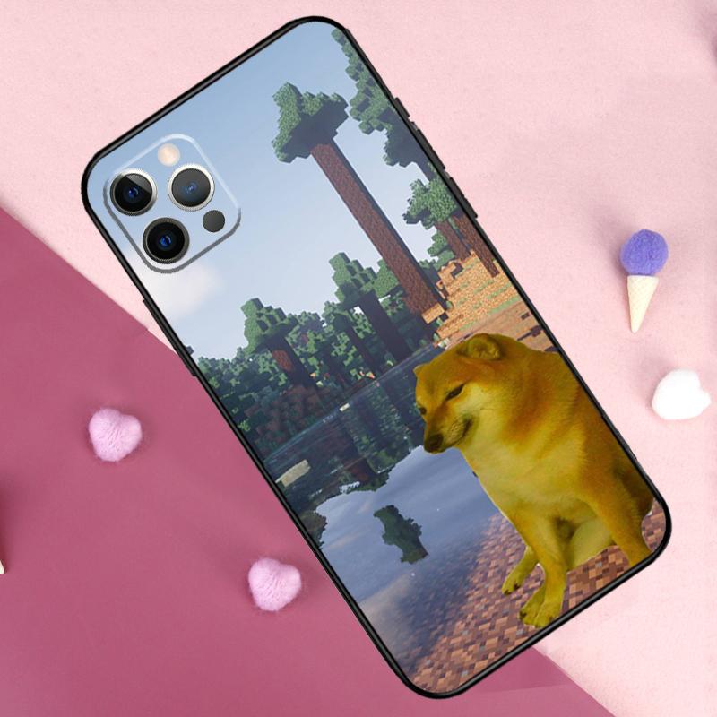 Funny Cheems Doge Phone Case For iPhone 18 17 Pro Max 11 14 15 16 Pro Max Plus 12 13 Mini 17 Air 16e Back Cover
