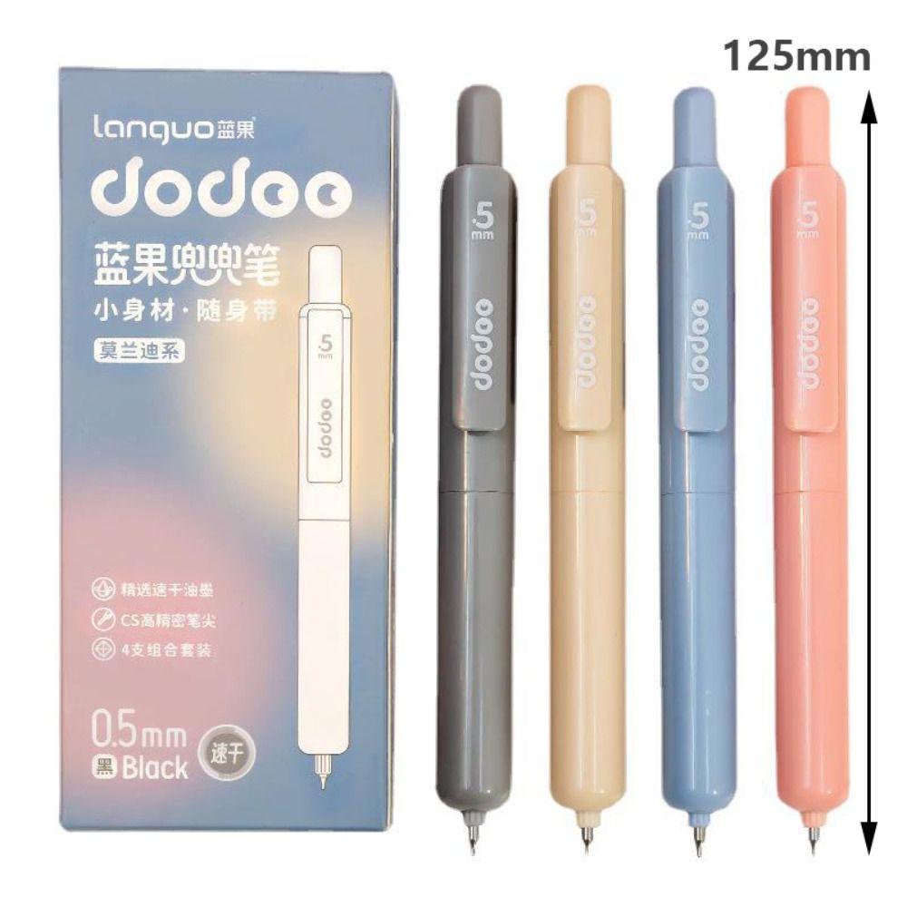 4PCS/Set Quick-drying Pocket Pen 0.5mm Black Ink Signature Pen Neutral Pen Student Specific