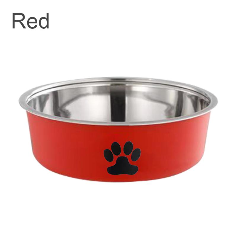 Dog Water Bowl with Non-Slip Rubber Base And Small Cats And Dogs Drinking Water Feeding Pet Bowl Stainless Steel Pet Food Bowl