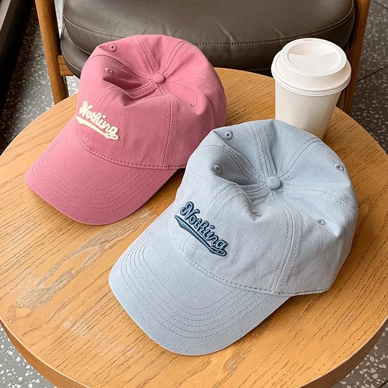 New Letters Embroidery Baseball Cap Women Soft Cotton Snapback Peaked Sun Hats Casual Sport Hip Hop Dad Trucker Caps