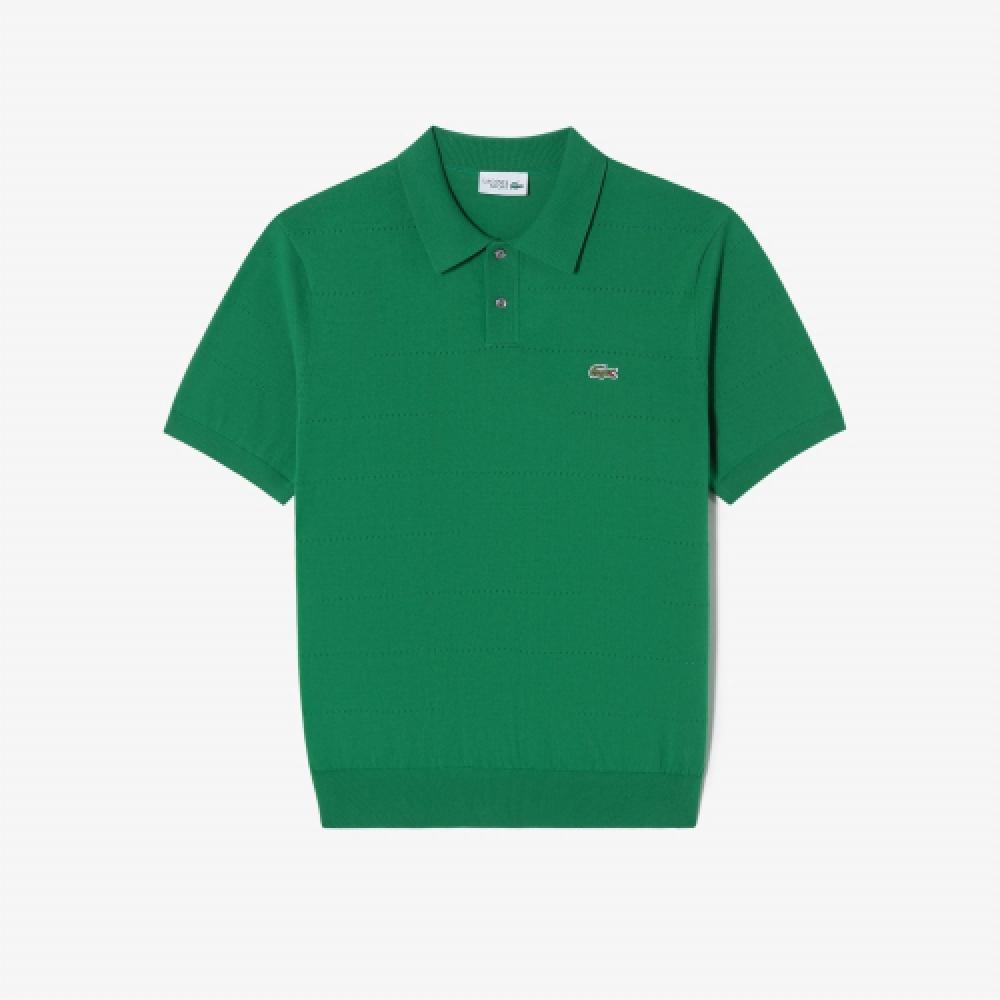 

LACOSTE Мужская однотонная футболка-поло с короткими рукавами [Зеленый]