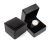 Black Single Watch Gift Box with Pillow PU Leather Wristwatch Display Case Organizer for Men Clamshell PU Leather Watch Case