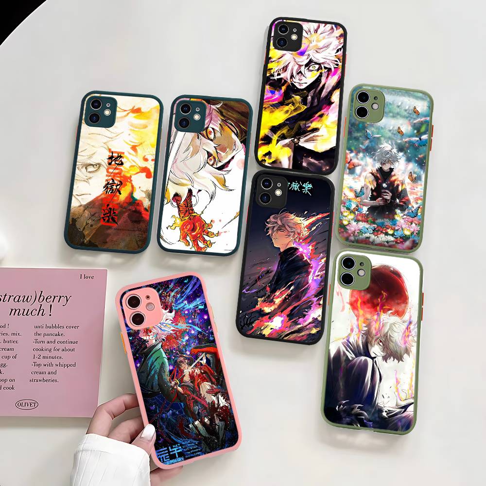 Anime H-Hells Paradise Silicone Case For iPhone 16 15 14 13 12 11 Pro Max Plus X XS MAX Shockproof Matte Cover