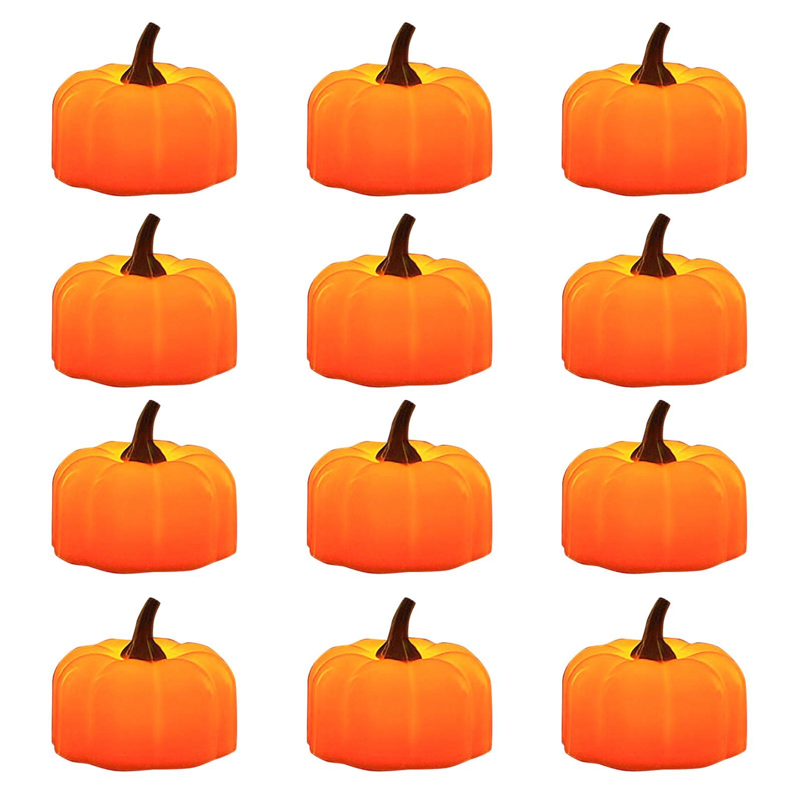 

12-Pack Halloween Decoration Party Atmosphere Led Electronic Candle Lights Simulated Luminous One Size помаранчевий