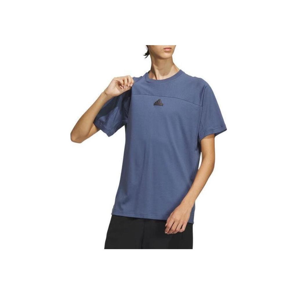Adidas Comfortable Casual Sports Crew Neck Short Sleeve T-Shirt Men Tops Sky-Blue IT3938