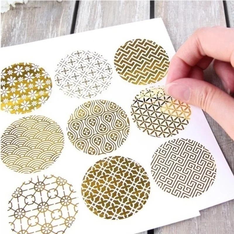 Sheets Simple Creative Round Flower Design Seal Sticker Tags for Gift Packing Bag Box Home Wedding Decor Accessories