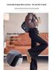 Women's Fleece-Lined Flared Knitted Wide-Leg Sweatpants, Thickened for Casual Winter Sports - Autumn/Winter 2024 Collection