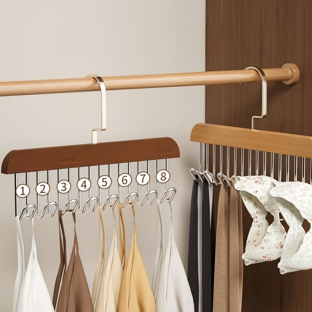 Mehrhaken Holz Schalaufhänger Multifunktional Platzsparend Haken Heim Garderobe Haken Organizer Unterwäsche Schlinge Aufbewahrungsregal