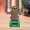 Solar Car Ornament Automatic Swing Alpaca Figurine Animal Doll Toy Sloth Miniature Car Accessories Dancing Shaking Home Decor