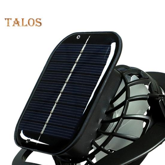 Solar Fan with Three-Speed Adjustment Strong Airflow Low Noise Rechargeable Fishing Hat Clip-on Cooling Fan Camping Supplies