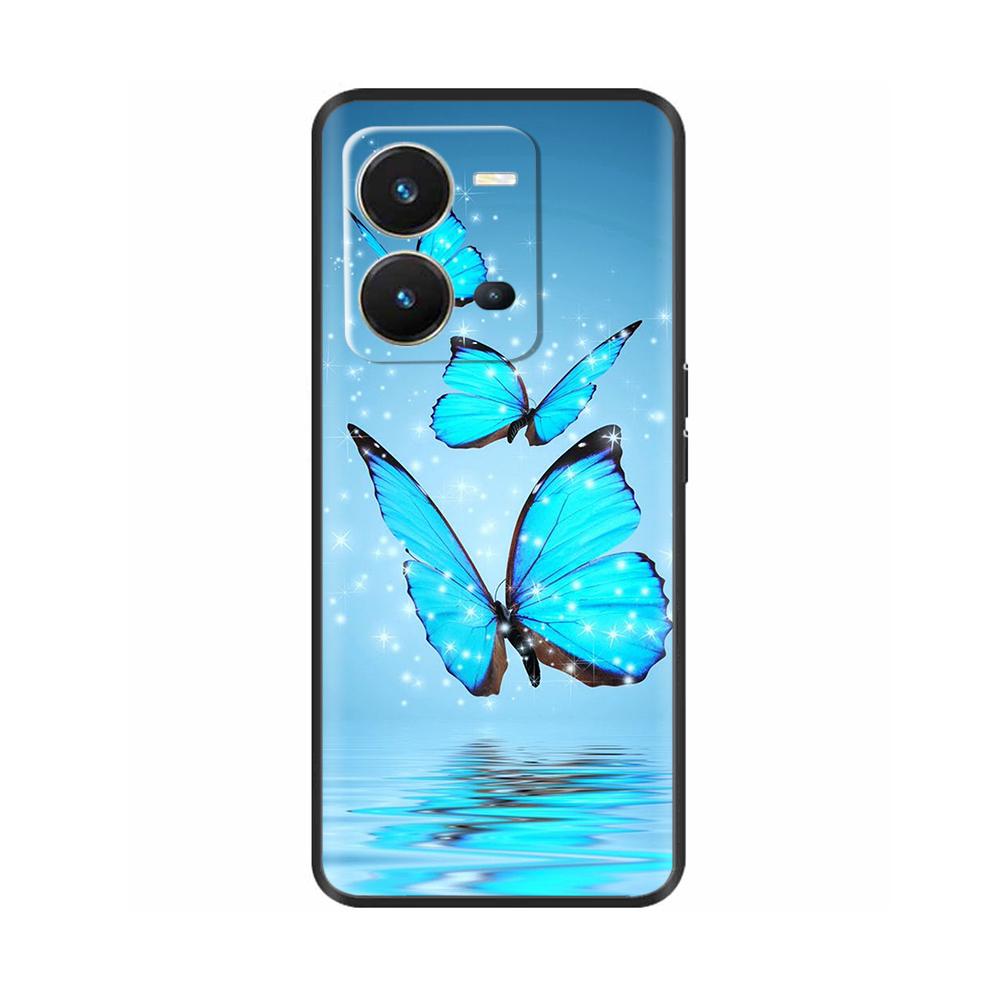 Cute Silicon Phone Case For Vivo X80 Lite 5G Case 2022 Black Silicone Soft TPU Back Cover for vivo X80 Lite X80Lite Bumper Capas