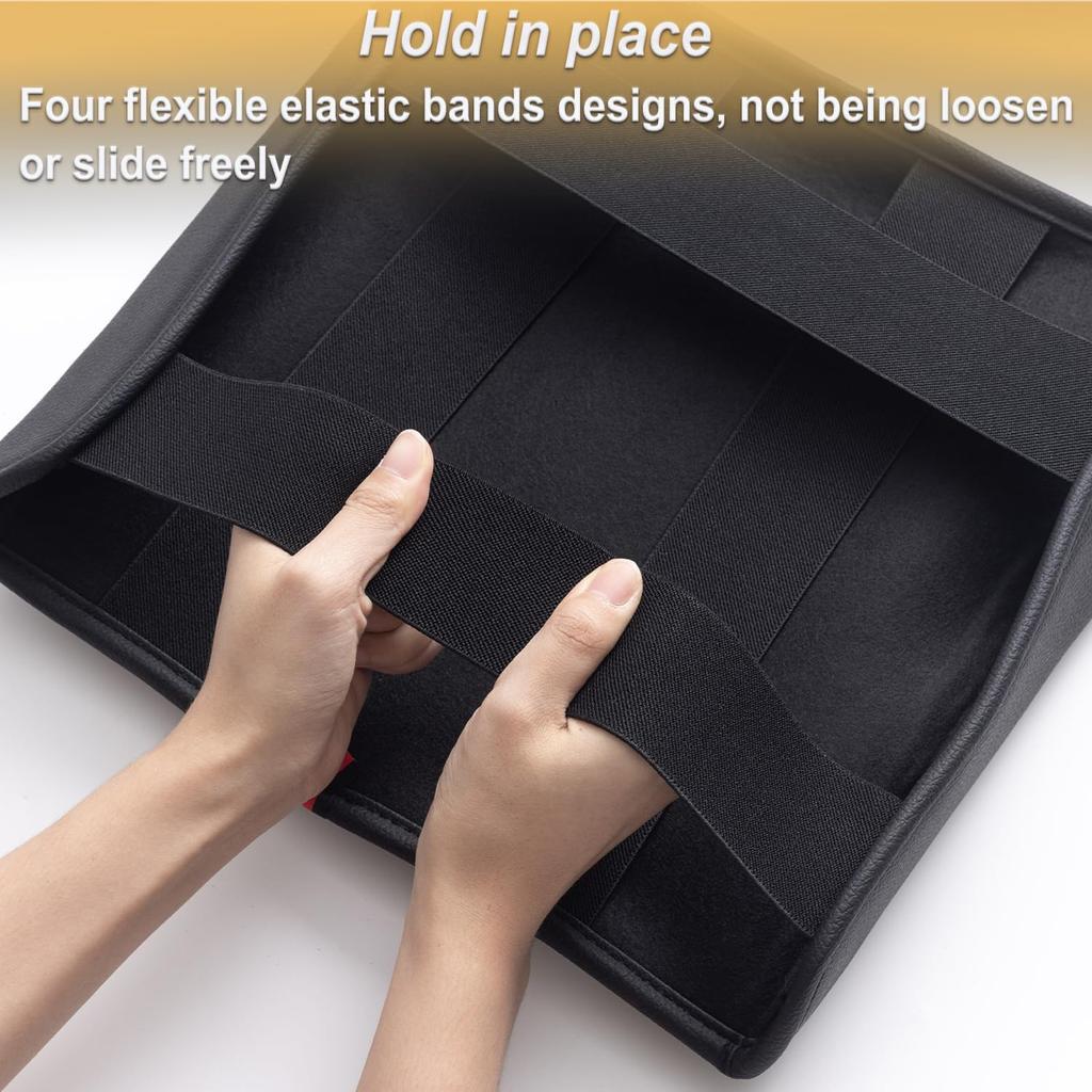 PIMCAR Center Console Cover For -2025 Ford F150, -2025 F150 Lightning Work Surface Console Armrest Cushion Leather Protector Interior Accessories