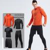 Men's Breathable Fitness Clothing Set - Tight-fitting, Sweat-wicking Training Gear for Running and Gym (Spring & Autumn).