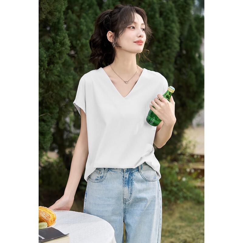 Women s V-Neck Short Sleeve T-Shirt S