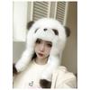 Qixia Panda Hat - Cartoon-like Fur-like Fur Hat with Big Nose for Kids and Parents - Winter Ear Protector Hat